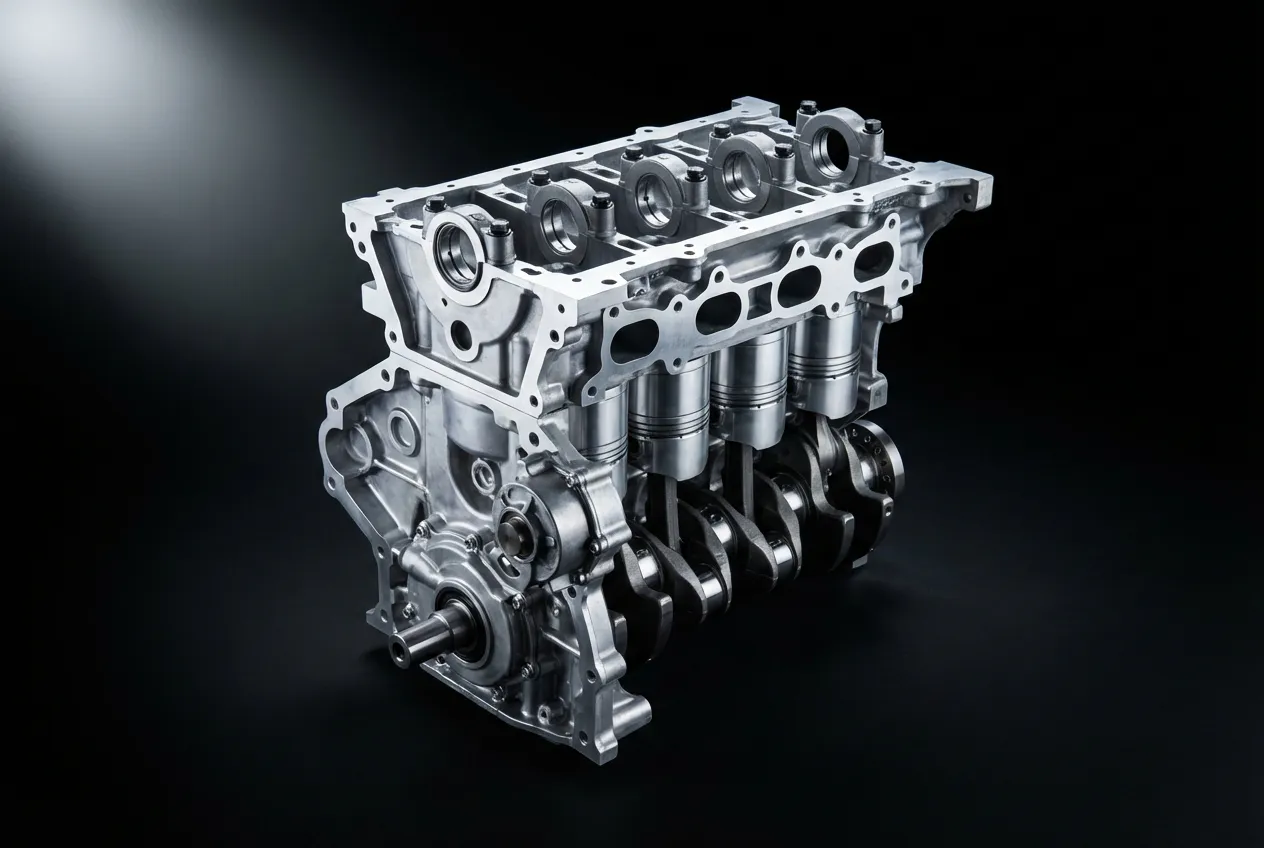 Trafic 2.0 dCi 115 Fiabilité : Avis, Pannes et Entretien Gros plan artistique en studio du moteur Renault 2.0 dCi 115, symbolisant la fiabilité mécanique et l'ingénierie de précision.